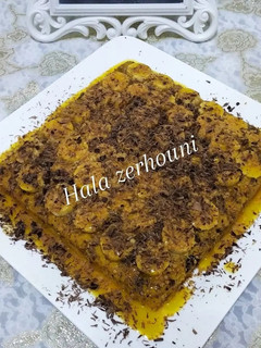 صورة لوصفة كيك بالموز وكريم البرتقال