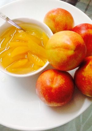 Hình của món Chè đào cho ngày nắng hục hặc.