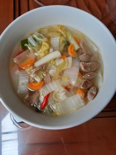 Foto resep Sayur sawi putih dan bakso