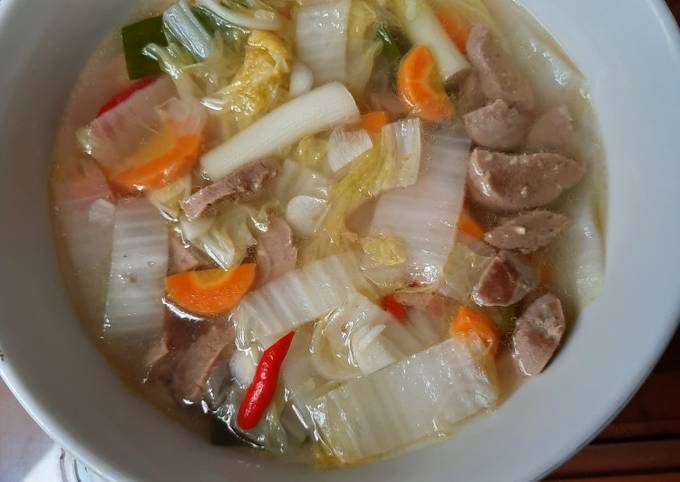 Resep Sayur Sawi Putih Dan Bakso Oleh Afria Beny Safitri - Cookpad