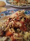Capeletis de carne y bechamel