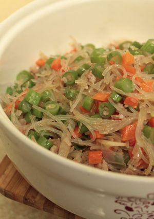 Foto resep Soun daging wocis (wortel buncis)