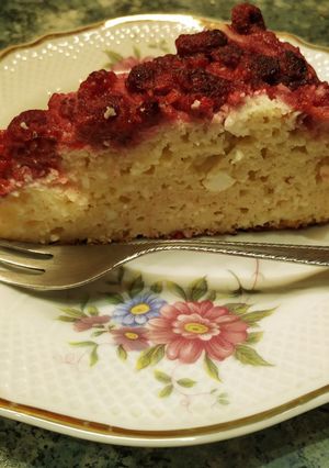 Gyümölcsös - túrós sütemény (szénhidrátcsökkentett) recept fotója
