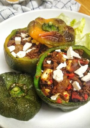 A picture of Stuffed Peppers With Feta (Vegetarian).