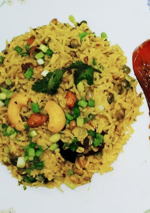 A picture of Vagharela bhaat.