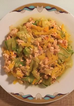 Φωτογραφία της συνταγής “Linguini” Λαχανικών με Σολωμό