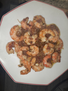 Una foto de Gambas al ajillo con jamón