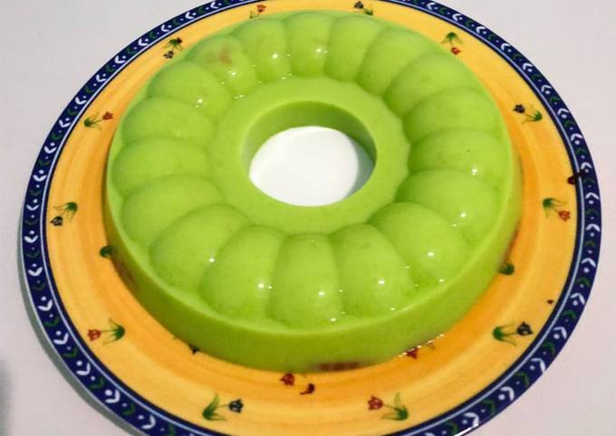 Puding susu melon
