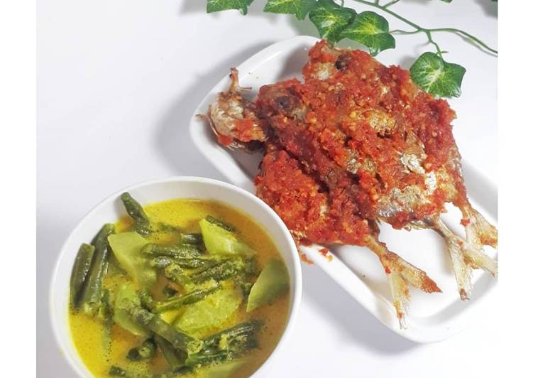 Ini resep sayurnya ya.. kalau ikan baladonya pasti semua udh tau