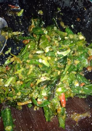 Foto resep Sambal kacang panjang kemangi