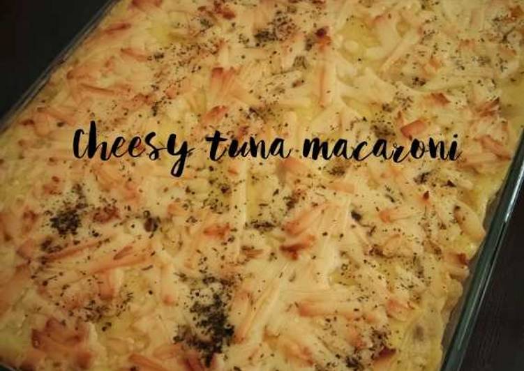 Cara Gampang Membuat Cheesy tuna macaroni yang Menggugah Selera