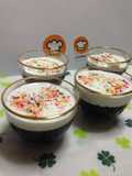 Postre de gelatina y chantilly