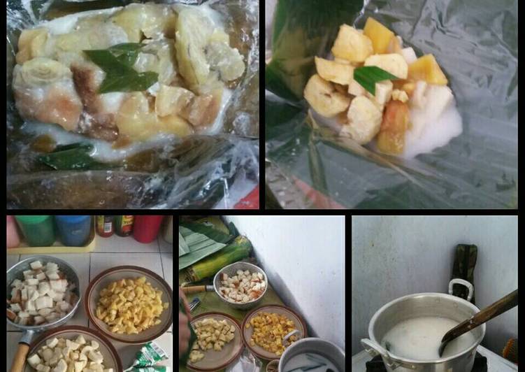Bagaimana Menyiapkan Pipis kopyor nangka&amp;pisang yang Enak