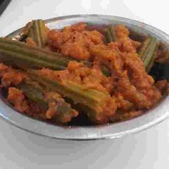 A picture of Drumstick & besan sabji.