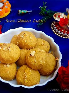 બેસન આલમંડ લાડુ (Besan Almond Ladoo Recipe In Gujarati) રેસીપી મુખ્ય ફોટો