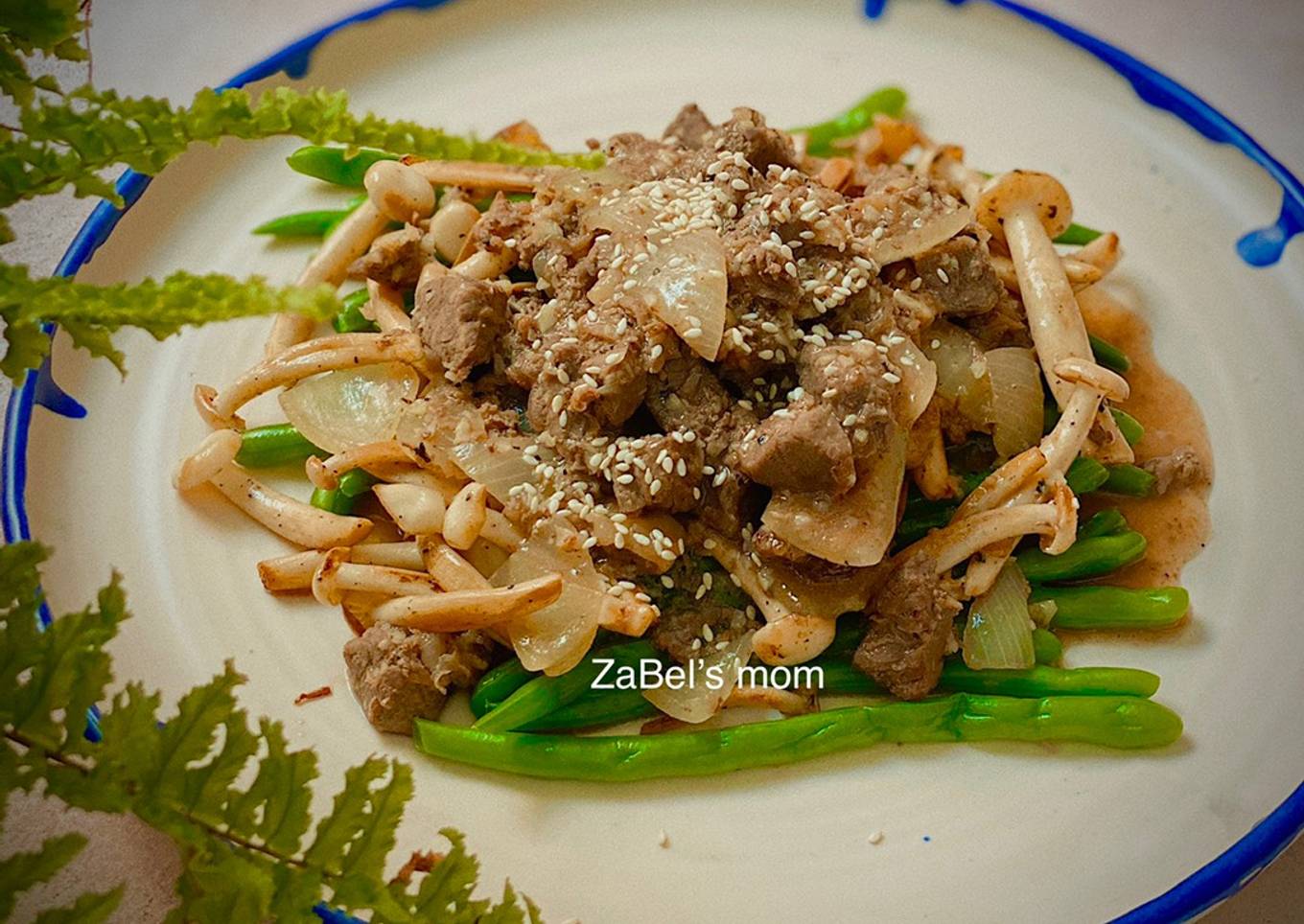 Buncis Siram Saus Sapi Dadu