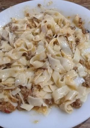 Una foto de Tallarines caseros