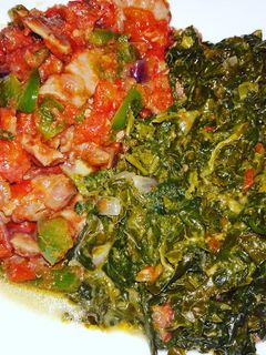 A picture of Wet Fried Gizzards and traditional vegetables.