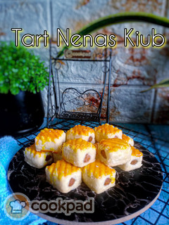 Gambar Biskut Tart Nenas Kiub 3 bahan