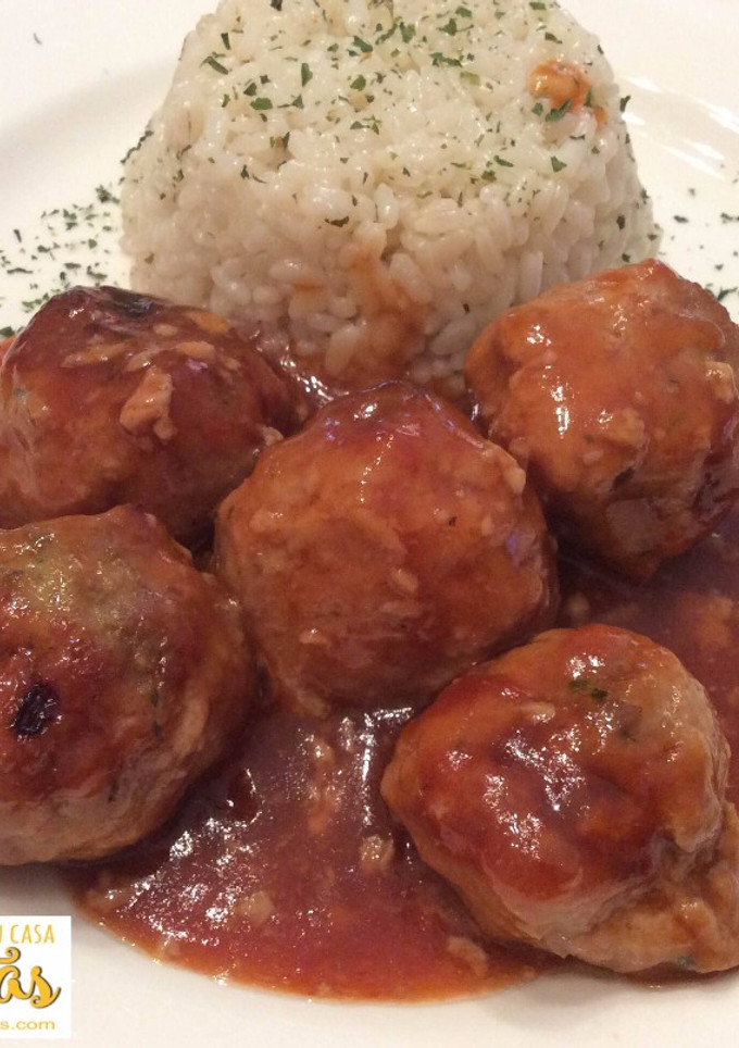 Una foto de Albóndigas agridulces