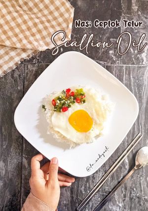 Foto resep Nasi Ceplok Telur dengan Scallion Oil