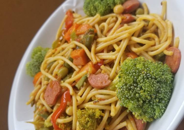 Simple Way to Make Favorite Spaghetti Stir fry