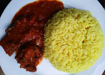 How to Make Delicious Curry rice with tomato goat meat sauce
