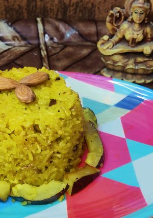 A picture of Sindhi Taheri in special sindhi style Sweet Rice.