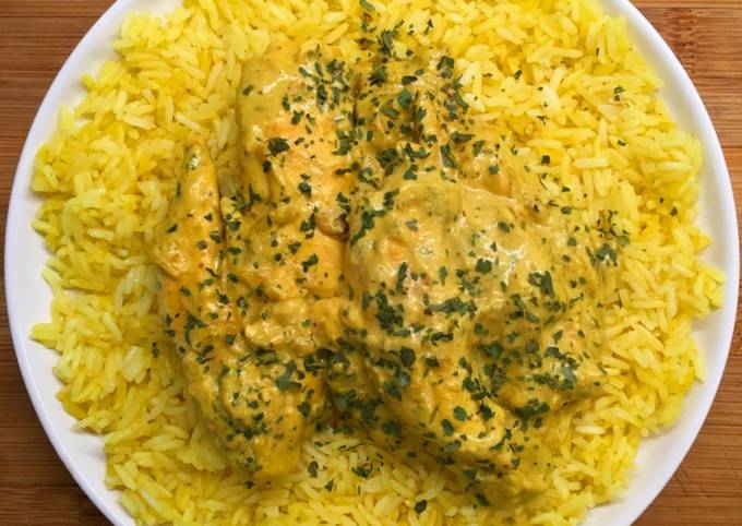 Comment faire Cuire Délicieux Poulet curry coco avec son riz au curry