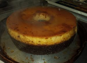 Una foto de Chocoflan