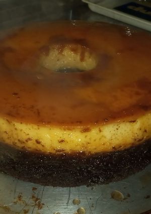 Una foto de Chocoflan