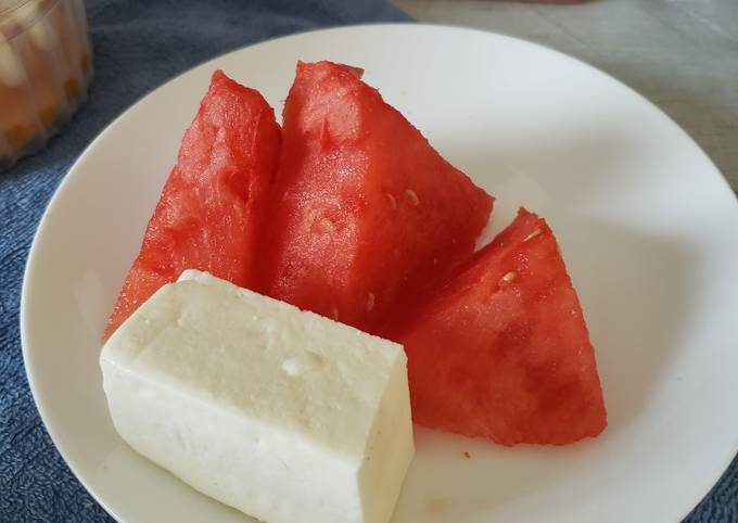 Recipe of Homemade Watermelon &amp;white cheese
