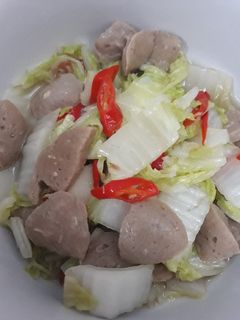 Foto resep Tumis Sawi Putih Bakso