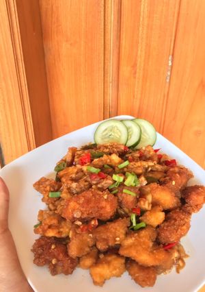 Foto resep Ayam + Tempe Goreng Saus Tiram