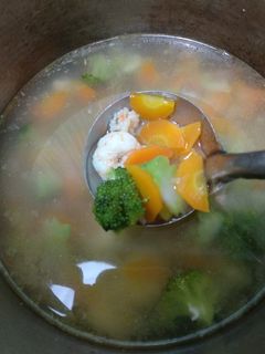 Foto resep Sup udang wortel brokoli