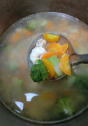 Foto resep Sup udang wortel brokoli