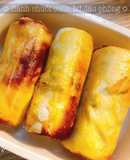 Bánh chuối cuộn bơ đậu phộng