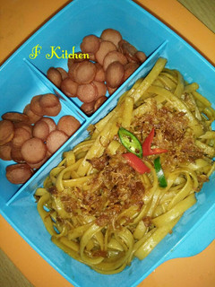 Foto resep Pasta sosis goreng (menu bekal si kk)
