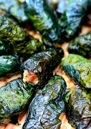 Hình của món Thịt bò xay cuốn lá lốt.