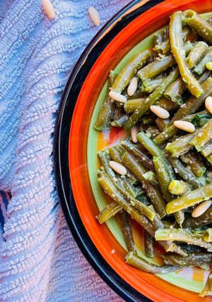 A picture of Green Beans with Vegan Pesto.