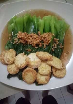 Foto resep Pokcoy saus tiram + tahu sutra