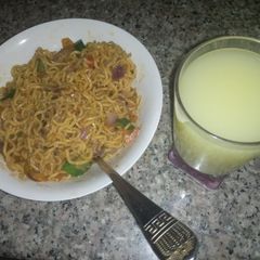 A picture of Locus beans indomie with chilled ginger😃.