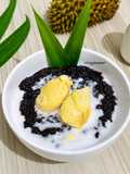 Bubur Ketan Hitam Topping Durian