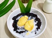 Gambar ketan durian toping