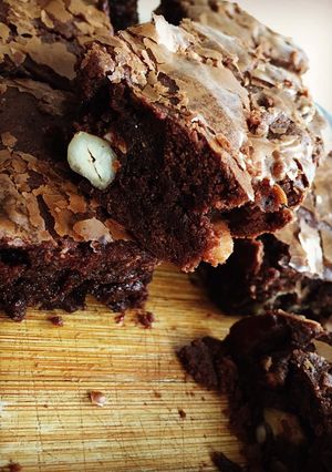 Une photo de Brownie chocolat noir