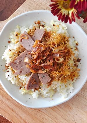 Hình của món Xôi dừa.