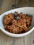 Gluten-Free Puffed Quinoa Granola with Almonds and Plums