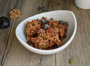 Una foto de quinoa hinchada