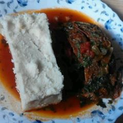 A picture of Fish with Ugali.