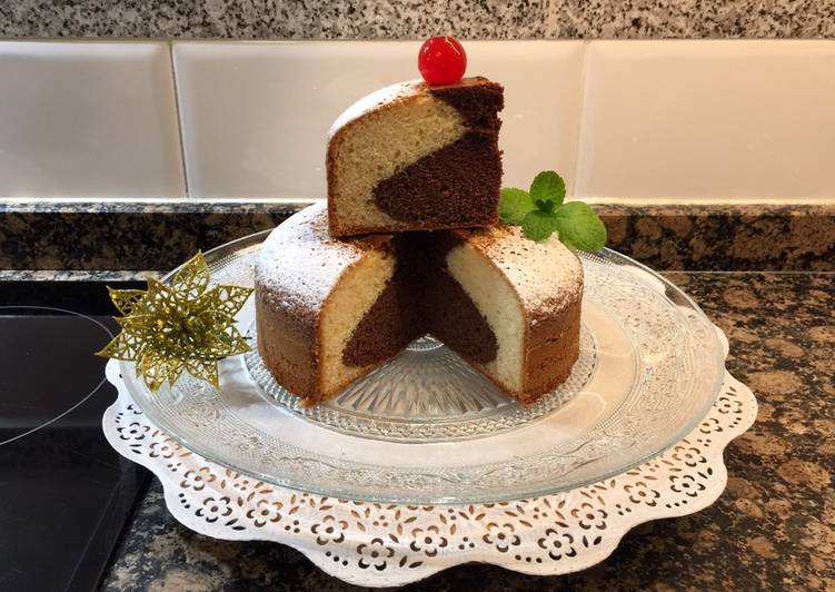 Bizcocho mármol con Maizena